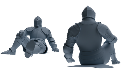 MRY-SFW SSTR095 Miniatures Soldier Model Kit Medieval Knight Six-Person Rest Group 2