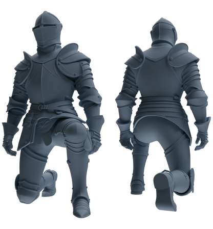MRY-SFW SSTR083 Miniatures Soldier Model Kit Medieval Knight Without Helmet Five-Person Proclamation Group