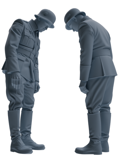 MRY-SFW SSTR001  Miniatures Soldier Model Kit WWII German Army Six-Person Officer Reprimand Group