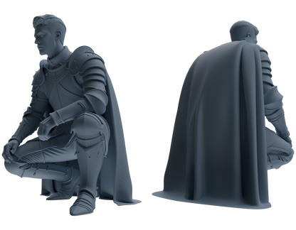 MRY-SFW SSTR079 Miniatures Soldier Model Kit Medieval Knight Without Helmet Six-Person Daily Routine 2