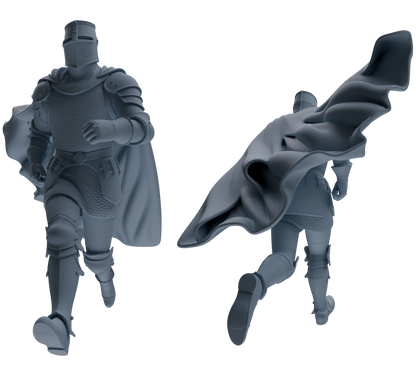MRY-SFW SSTR094 Miniatures Soldier Model Kit Medieval Knight Six-Person Marching Group