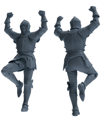 MRY-SFW SSTR090 Miniatures Soldier Model Kit Medieval Knight Six-Person Celebration Group