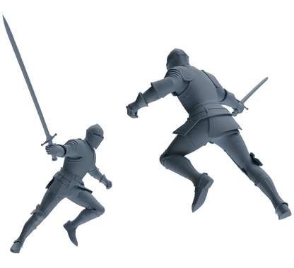 MRY-SFW SSTR098 Miniatures Soldier Model Kit Medieval Knight Six-Person Battle Group