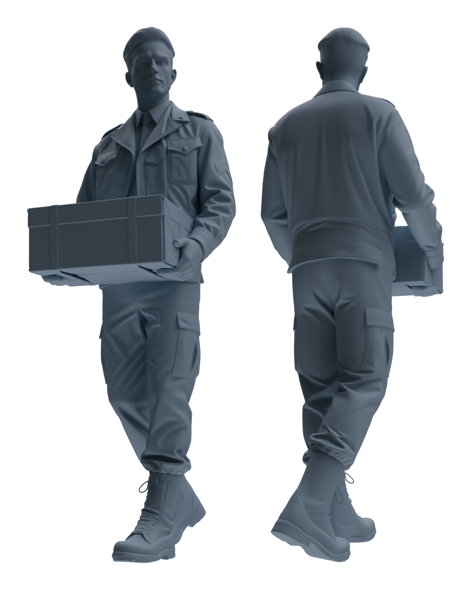 MRY-SFW LYGR614 Historical WWII U.S. Army Six-Person Construction Site Carrying Group