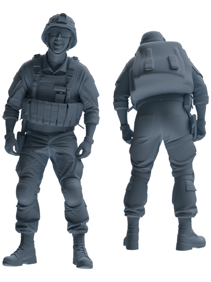 MRY-SFW SSTR026 Miniatures Soldier Model Kit 1993 Mogadishu Black Hawk Helicopter Soldier Singing Five-Person Group
