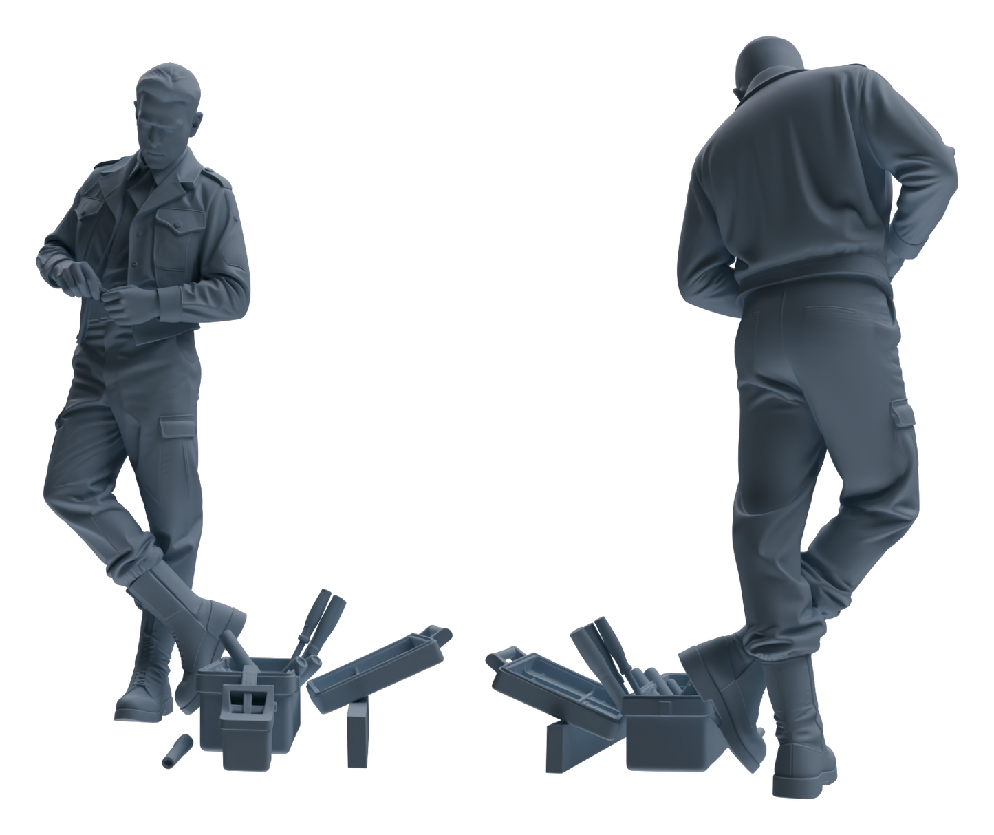 MRY-SFW LYGR613 Historical WWII U.S. Army Six-Person Construction Site Group