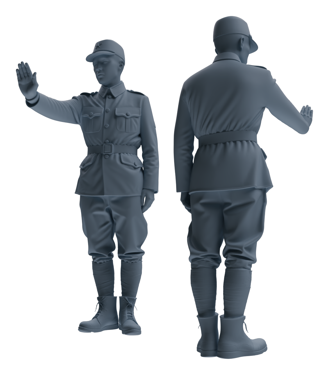 MRY-SFW LYGR612 Historical WWII Japanese Army Six-Person Construction Site Carrying Group