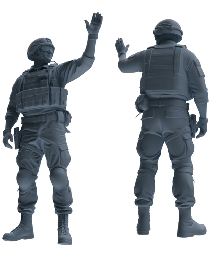MRY-SFW SSTR037 Miniatures Soldier Model Kit 1993 Mogadishu Black Hawk Helicopter Soldier Combat Six-Person Group 2