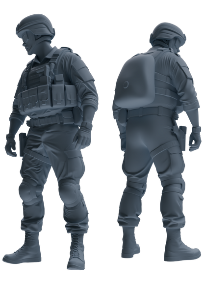MRY-SFW SSTR036 Miniatures Soldier Model Kit 1993 Mogadishu Black Hawk Helicopter Soldier Patrol Six-Person Group
