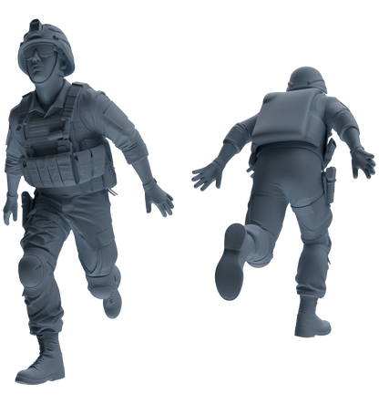 MRY-SFW SSTR031 Miniatures Soldier Model Kit 1993 Mogadishu Black Hawk Helicopter Soldier Ambush Six-Person Group