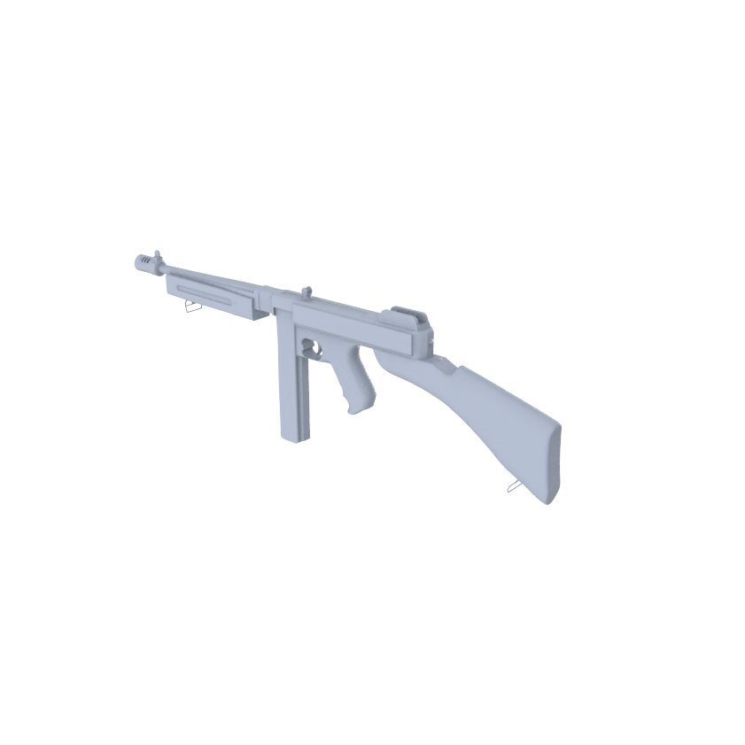 MRY-SFW LYGS004 Modern Battlefield Scale Model - SMG/Shotgun White Model 6-Man Set