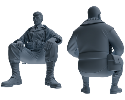 MRY-SFW SSTR075 Miniatures Soldier Model Kit Saving Ryan in Normandy WWII U.S. Army Six-Person Resting Group