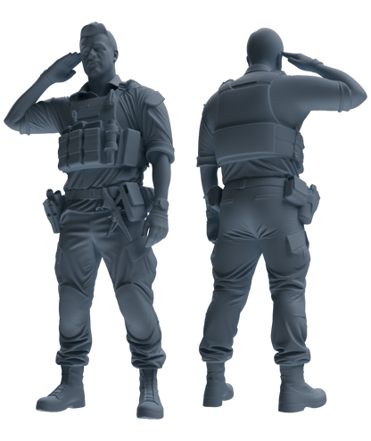 MRY-SFW SSTR013 Miniatures Soldier Model Kit Modern Navy SEAL Six-Person Saluting Group