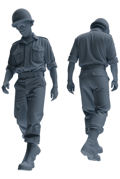 MRY-SFW SSTR050 Miniatures Soldier Model Kit Fury Sherman Tank WWII Tank Crew Reprimand Six-Person Group