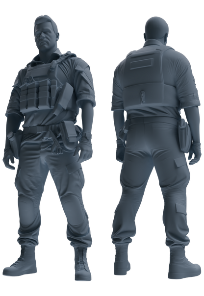 MRY-SFW SSTR025 Miniatures Soldier Model Kit Modern Navy SEAL Six-Person Guard Duty Group