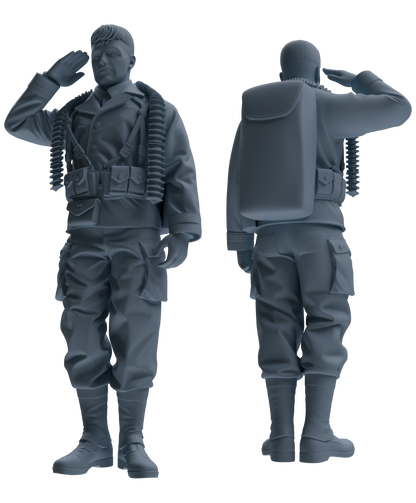MRY-SFW SSTR069 Miniatures Soldier Model Kit Saving Ryan in Normandy WWII U.S. Army Six-Person Saluting Group