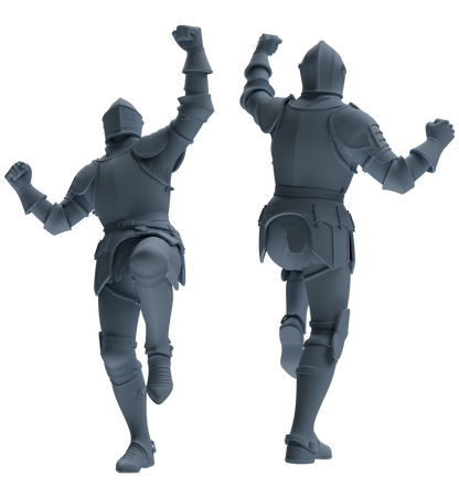 MRY-SFW SSTR090 Miniatures Soldier Model Kit Medieval Knight Six-Person Celebration Group