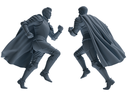 MRY-SFW SSTR082 Miniatures Soldier Model Kit Medieval Knight Without Helmet Four-Person Training Group