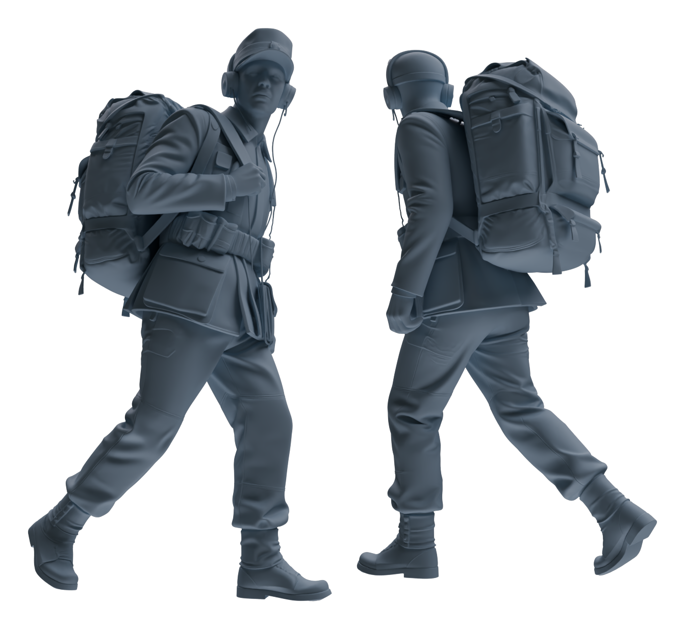 MRY-SFW LYGR653 WWII Mine Soldier Seven-Person Carrying Group