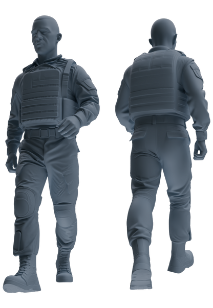 MRY-SFW SSTR036 Miniatures Soldier Model Kit 1993 Mogadishu Black Hawk Helicopter Soldier Patrol Six-Person Group