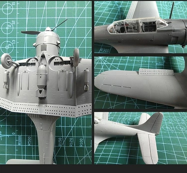 Flyhawk FH6001 1/72 Douglas SBD-3 Dauntless Unassembled mode – LCD 3D printed resin model kit, image 5