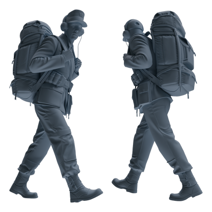 MRY-SFW LYGR653 WWII Mine Soldier Seven-Person Carrying Group