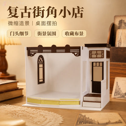 RHF0395 European Street Shop Miniature Frame, Single-Side Di – LCD 3D printed resin model kit, image 1