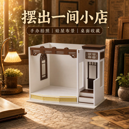 RHF0395 European Street Shop Miniature Frame, Single-Side Di – LCD 3D printed resin model kit, image 4