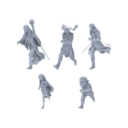 MRY-SFW LYGR095 Medieval magic character running pose war flag resin white model miniature soldier scene character figure hand painted
