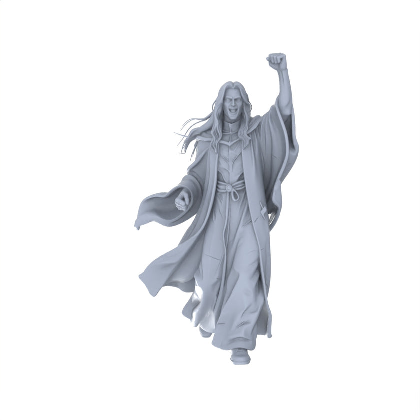 MRY-SFW LYGR085 medieval priest demon mage elf vampire celebration movement magic theme war chess resin white model fantasy theme theme war chess miniature soldier scene character figure hand painted