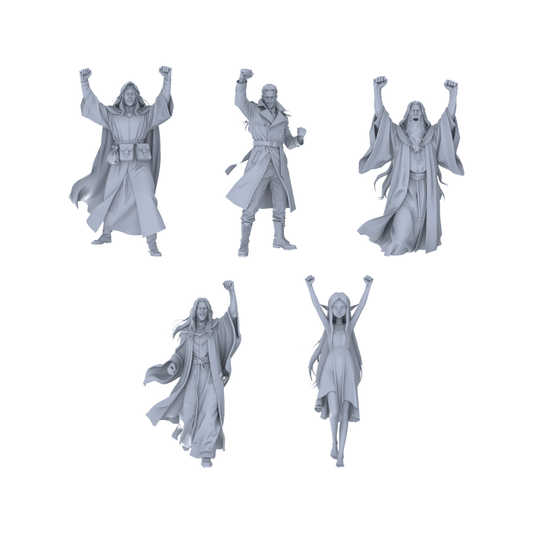 MRY-SFW LYGR085 medieval priest demon mage elf vampire celebration movement magic theme war chess resin white model fantasy theme theme war chess miniature soldier scene character figure hand painted