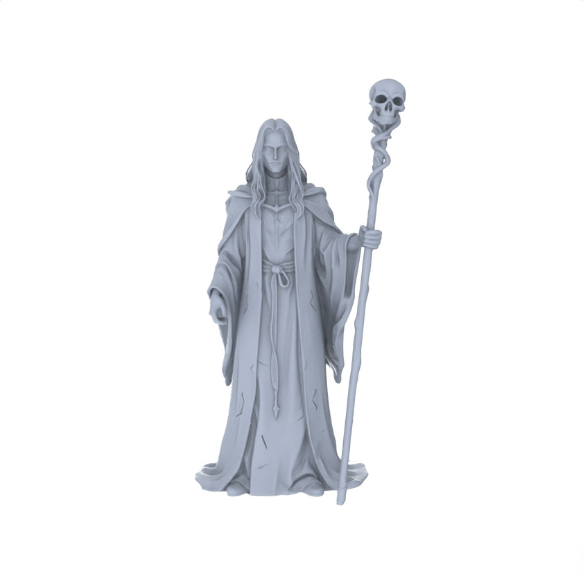 MRY-SFW LYGR086 medieval priest demon mage elf vampire standing pose magic theme war chess resin white model fantasy theme theme war chess miniature soldier scene character figure hand painted