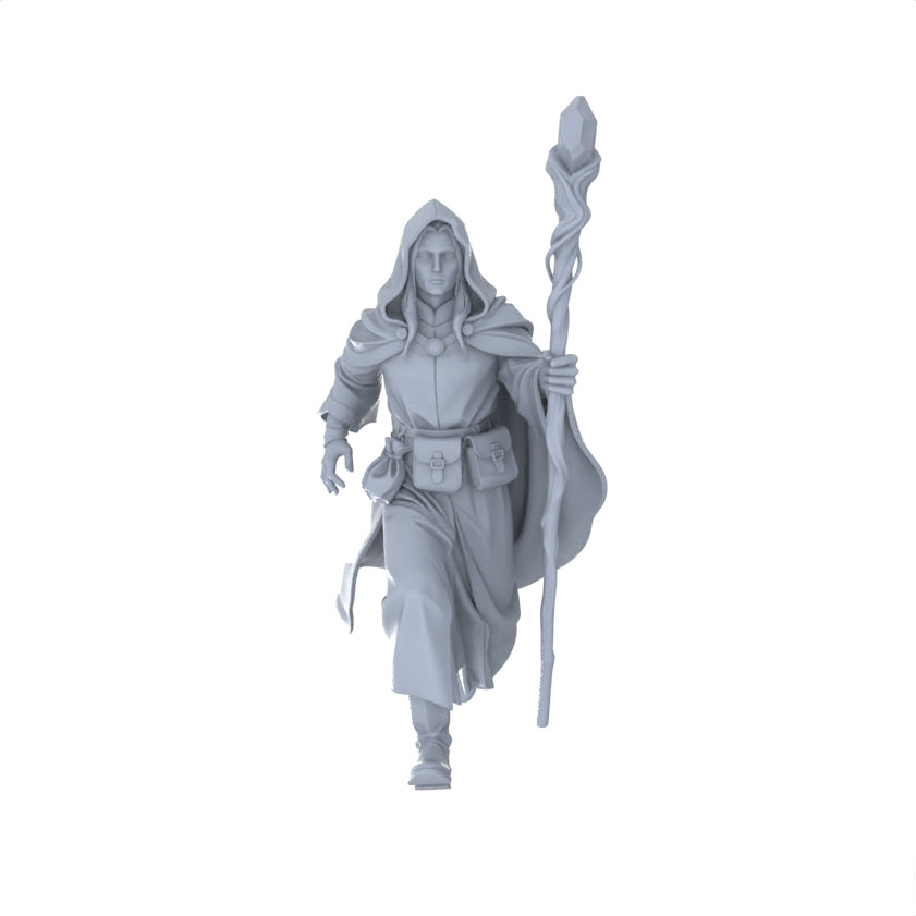MRY-SFW LYGR086 medieval priest demon mage elf vampire standing pose magic theme war chess resin white model fantasy theme theme war chess miniature soldier scene character figure hand painted