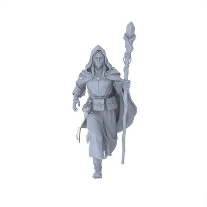 MRY-SFW LYGR086 medieval priest demon mage elf vampire standing pose magic theme war chess resin white model fantasy theme theme war chess miniature soldier scene character figure hand painted