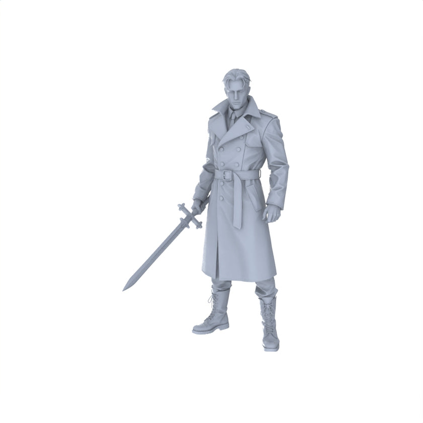 MRY-SFW LYGR086 medieval priest demon mage elf vampire standing pose magic theme war chess resin white model fantasy theme theme war chess miniature soldier scene character figure hand painted