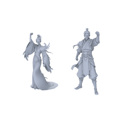 MRY-SFW LYGR089 Chinese style character celebration pose resin white model miniature soldier scene character figure hand painted