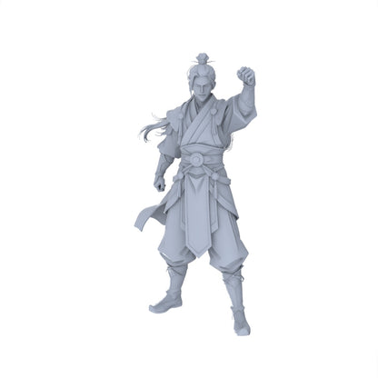 MRY-SFW LYGR089 Chinese style character celebration pose resin white model miniature soldier scene character figure hand painted