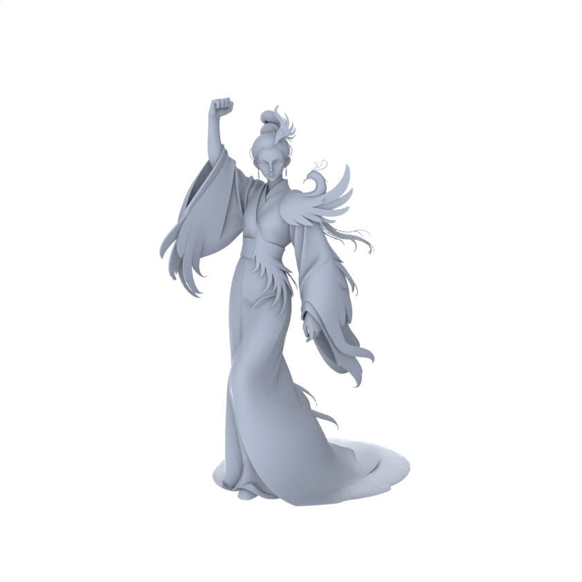 MRY-SFW LYGR089 Chinese style character celebration pose resin white model miniature soldier scene character figure hand painted