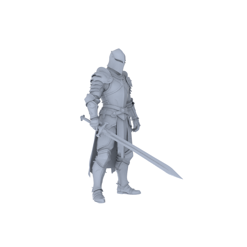 MRY-SFW LYGR092 Medieval knight celebration pose resin white model miniature soldier scene character figure hand painted