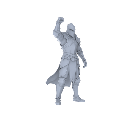 MRY-SFW LYGR092 Medieval knight celebration pose resin white model miniature soldier scene character figure hand painted