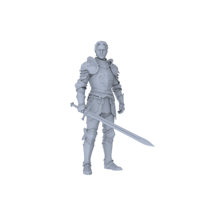 MRY-SFW LYGR092 Medieval knight celebration pose resin white model miniature soldier scene character figure hand painted