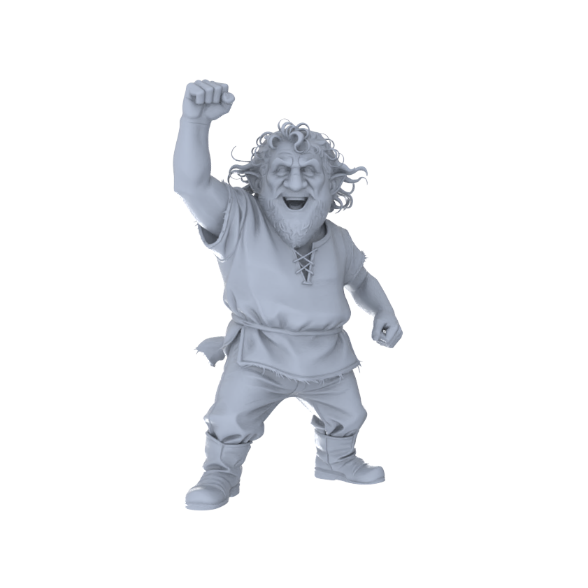 MRY-SFW LYGR093 Medieval knight celebration pose2 resin white model miniature soldier scene character figure hand painted