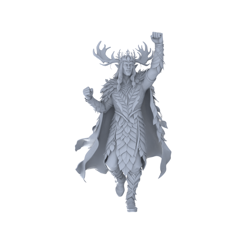 MRY-SFW LYGR093 Medieval knight celebration pose2 resin white model miniature soldier scene character figure hand painted