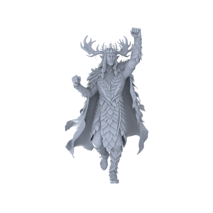 MRY-SFW LYGR093 Medieval knight celebration pose2 resin white model miniature soldier scene character figure hand painted