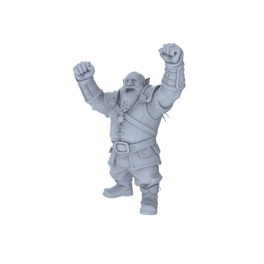 MRY-SFW LYGR093 Medieval knight celebration pose2 resin white model miniature soldier scene character figure hand painted