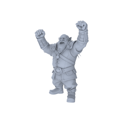 MRY-SFW LYGR093 Medieval knight celebration pose2 resin white model miniature soldier scene character figure hand painted