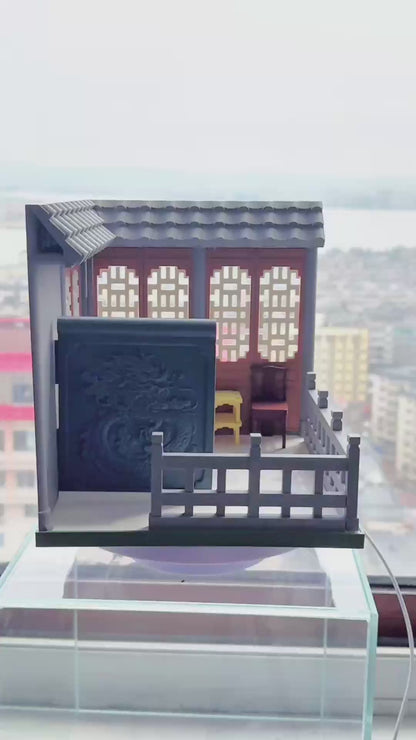 RHF121005 1/12 Chinese Courtyard Framework 3D Printing DIY Miniature Scenes 1:12 scale dollhouse miniature classical architecture