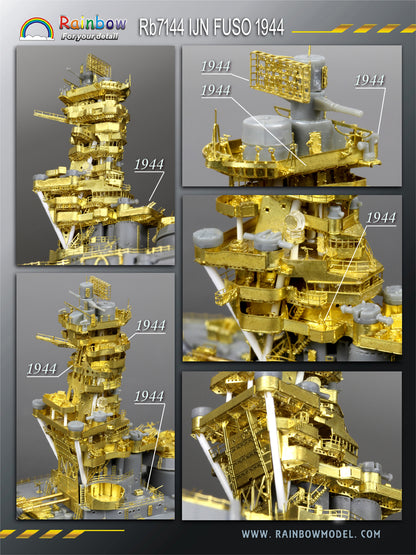 Rainbow RB7144 1/700Detail Up IJN Battleship Fuso 1944 upgraded set