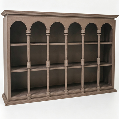 RHF0623 Retro Roman Arch Figurine Display Cabinet, Desktop Blind Box Storage Rack, Trendy Toy Doll Display Shelf