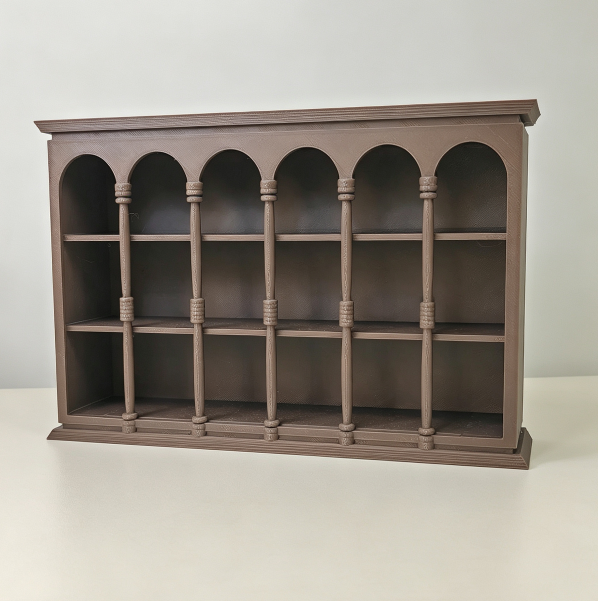 RHF0623 Retro Roman Arch Figurine Display Cabinet, Desktop Blind Box Storage Rack, Trendy Toy Doll Display Shelf